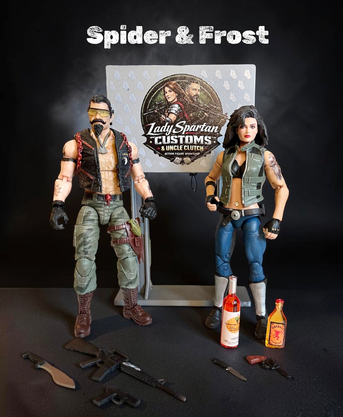 Frost & Spider | Premium One-of-a-Kind 1:12 Scale Dreadnok Custom Figure set
