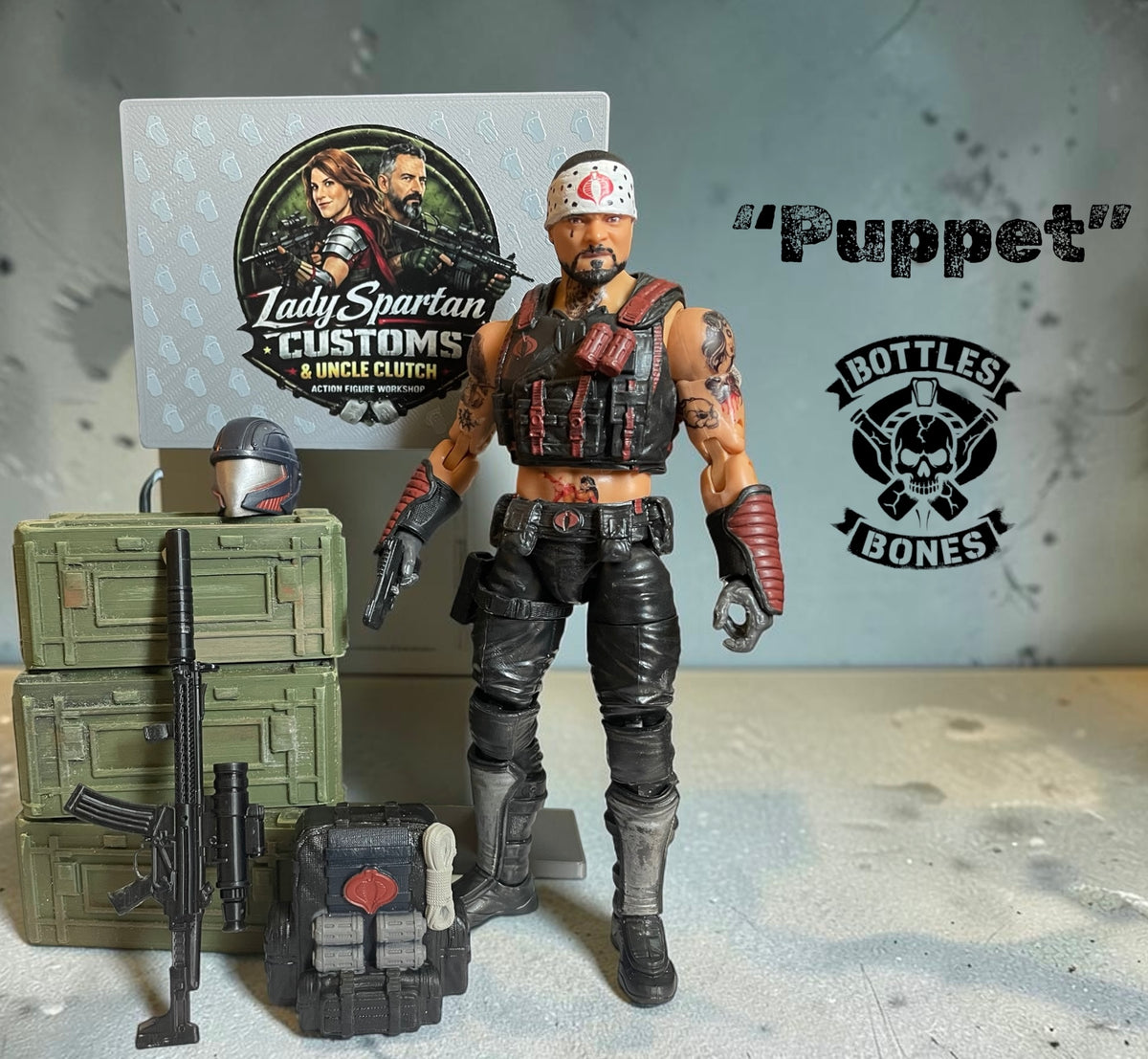 Puppet | Premium One-of-a-Kind 1:12 Scale Cobra Custom Figure