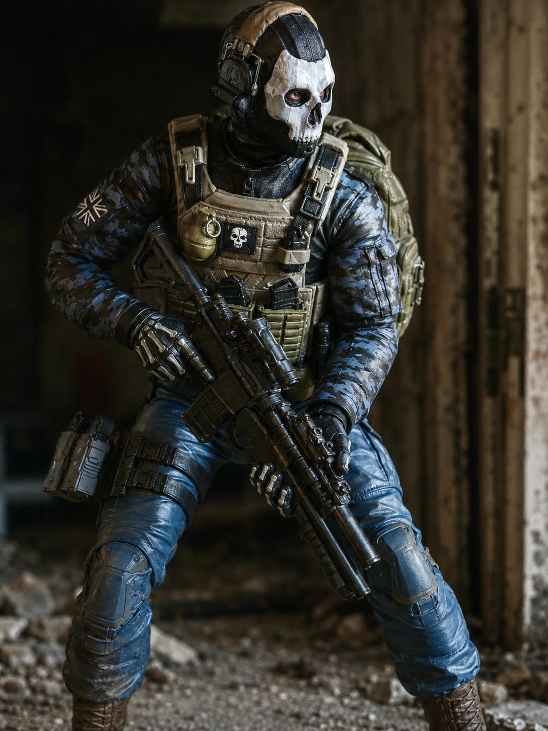 Ghost |  One-of-a-Kind 1:12 Scale Custom Figure