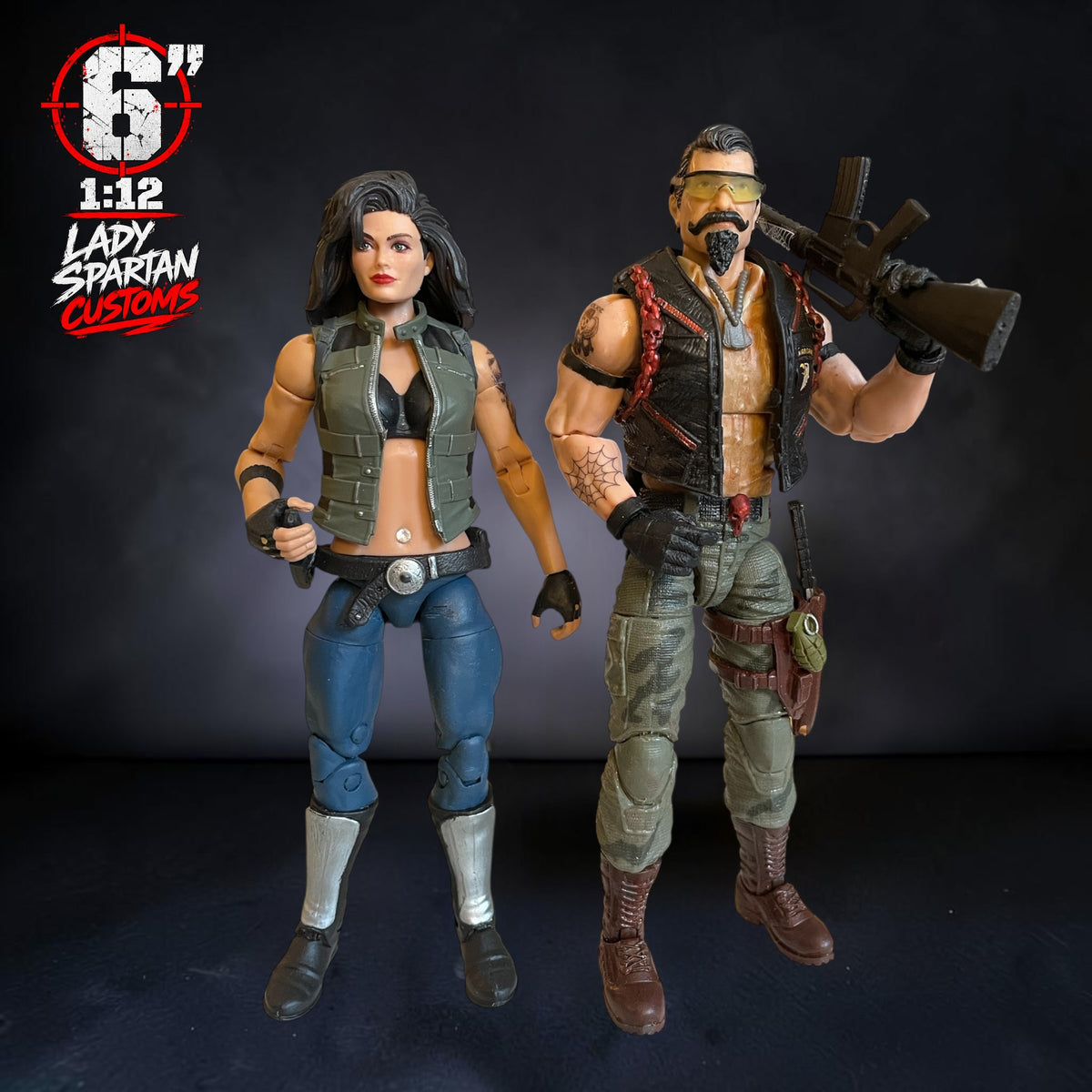 Frost & Spider | Premium One-of-a-Kind 1:12 Scale Dreadnok Custom Figure set