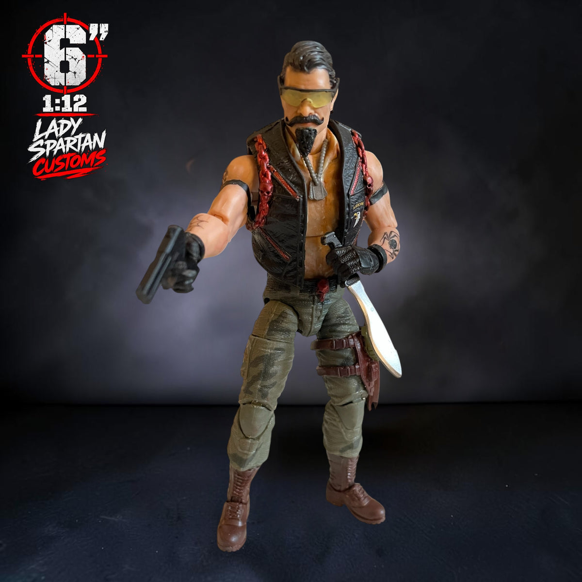 Frost & Spider | Premium One-of-a-Kind 1:12 Scale Dreadnok Custom Figure set