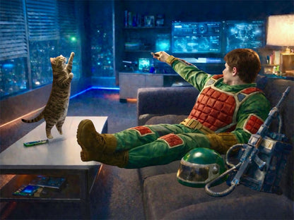 Flash & Cat magnet