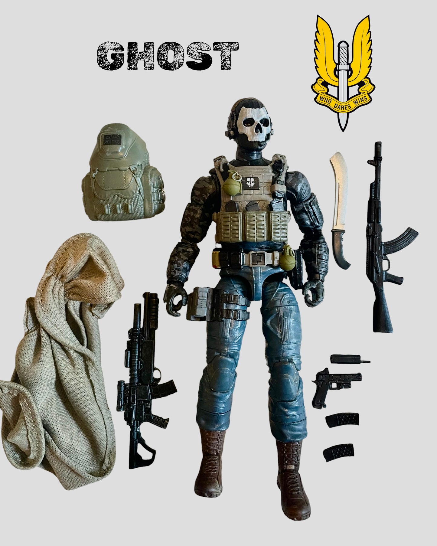 Ghost |  One-of-a-Kind 1:12 Scale Custom Figure