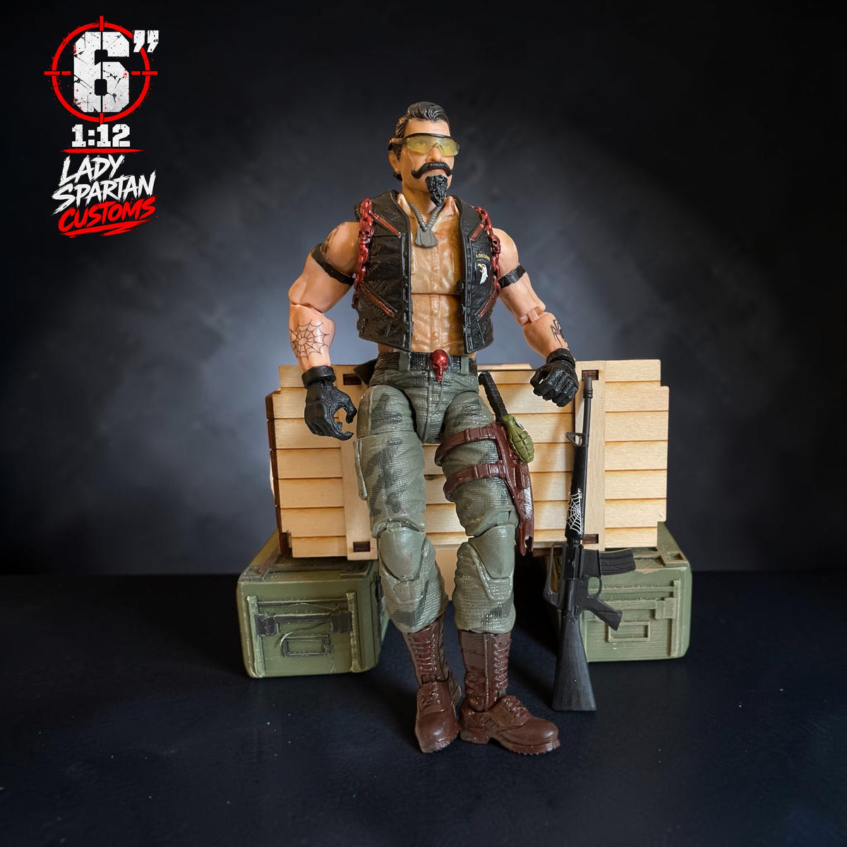 Frost & Spider | Premium One-of-a-Kind 1:12 Scale Dreadnok Custom Figure set